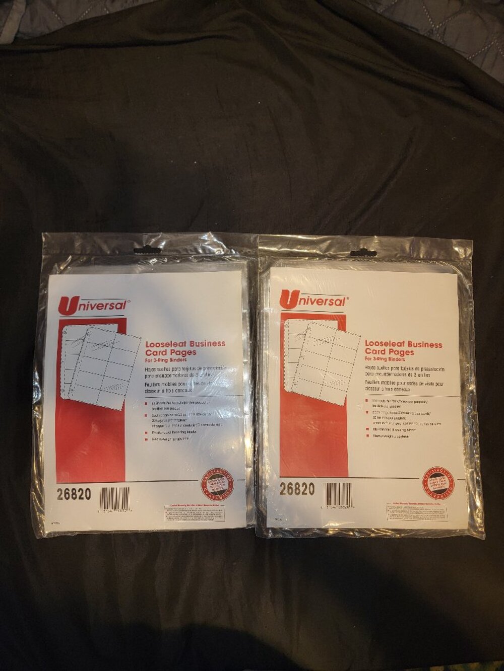 Universal Office Product 26820 Looseleaf Business Card Pages 2 Packs 10 20 Total